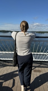 a woman seeing the view from a cruise ship from Turku